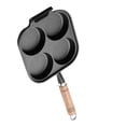 thumbnail image 4 of Frying Pan Deepened Non Stick With Spatula Oil Brush Four Hole Frying Pot For Breakfast Pancake, 4 of 10