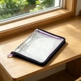thumbnail image 5 of Leodye 1PCS Transparent PVC Zipper Loose-Leaf Folder, Two-Color Edge Design, Multifunctional Notebook Cover and File Storage Bag -7.9*5.5*1.2in, 5 of 7