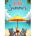 thumbnail image 4 of Tropical Beach Hello Summer Decorative Banner Hawaiian Floral Party Background for Outdoor Event, 4 of 4
