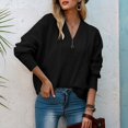 thumbnail image 3 of Vedolay Women's Tops Women's Fall Sweaters Round Neck Striped Cute Winter Pullover Sweaters,Black M, 3 of 5