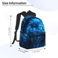 thumbnail image 3 of Fotbe Blue Fire Wolf Lightweight Casual Laptop Backpack for Men and Women, Daily use Waterproof backpack, Backpack for College, 3 of 7