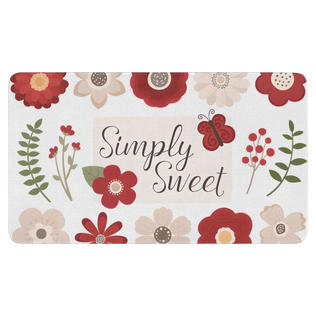 Make an Entrance with This Floral Welcome Home Mat – Non-Slip, Reusable, Suitable for Indoor/Outdoor – Size 17x30 Inch
