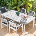thumbnail image 2 of Happy Easter Table Cloths for 3 Foot Rectangle Tables, Spring Rabbits Polka Dots Gray Plaid Patio Waterproof Elastic Fitted Tablecloths, Washable Rectangular Table Cover for Camping, 2 of 8