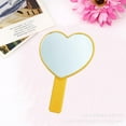 thumbnail image 2 of BELOVING Cute Heart Shaped Mirror Beauty Single Side Look Adorable Design Yellow, 2 of 10
