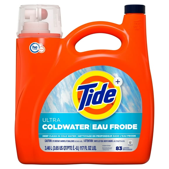 Tide Ultra Coldwater Liquid Laundry Detergent, Original Scent, 3.46 L, 83 Loads, Laundry Detergent Liquid Formulated for Cold Water, TIDE TD LQ HE CW OS 83LD