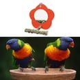 thumbnail image 1 of Espejo de pájaro con percha, juguetes de espejo para loros, jaula para mascotas, juguete para , , , , pinzones, naranja Salvador Dali Espejo de pájaro con percha, 1 of 10