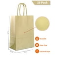 thumbnail image 4 of AZOWA Gift Bags Small Kraft Paper Bags with Handles (6 x 3.1 x 8.7 in, Matte Gold, 25 Pcs), 4 of 7