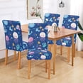 thumbnail image 2 of Yayeee 4 Pack Dining Chair Covers Stretch Parson Chairs Slipcovers Seat Protector, Light Pink Jellyfish, 2 of 6