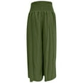 thumbnail image 6 of JJHGVB Palazzo Pants Wide Leg Pants Woman Women's Fashionable Casual Loose Wide Leg Elastic Waistband Casual Pants Barrel Pants Women Flowy Pants Green S, 6 of 6