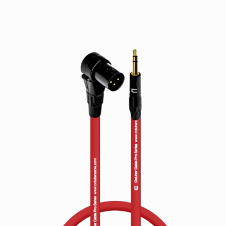 Columber Cable - Right Angle 3-Pin XLR Male to 3.5 TRS Male 3-Pin Connector