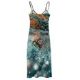 thumbnail image 5 of Water Splash Ripple Sleeveless Dress for Women Clothing Female Women's Summer Skirt, 5 of 7