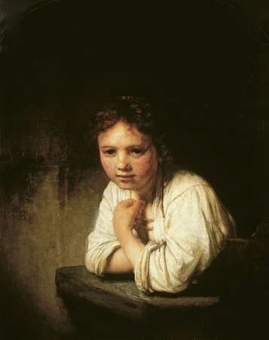 Girl At Window Canv