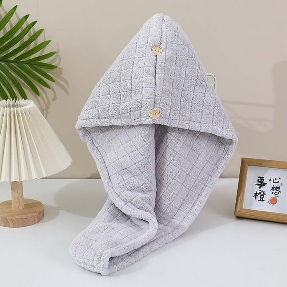 Velvet Hair Towel Wrap for Women & Men | Microfiber Hair Turban for Quick Drying | Soft Absorbent Shower Cap | 25x65cm | Frizz-Free & Heat Damage Protection | 1 Pack