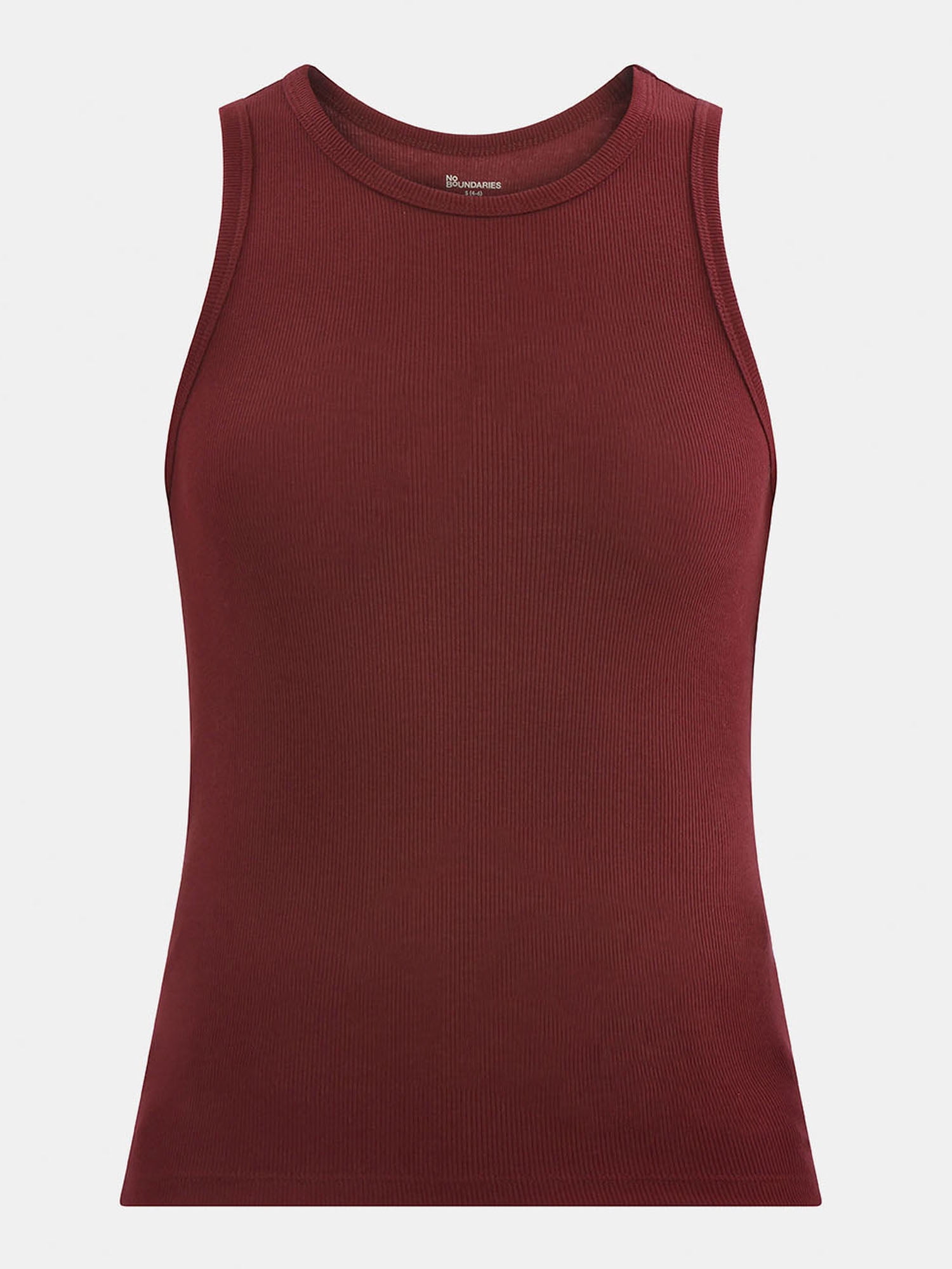 No Boundaries Ribbed High Neck Tank Top, Women's