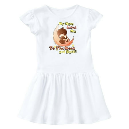 

Inktastic My Nana Loves Me To The Moon and Back Gift Toddler Girl Dress
