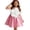 Pink Dress for Girls, variant on AINIYS Girls Turn-Down Collar Short Sleeve A-Line Dress With Hidden Back Zipper Flowy Skirt For Party And Tea Party Black 100