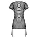 thumbnail image 2 of VISgogo Vestido de verano transparente para mujer, color sólido, manga corta, ahuecado, vestido de playa VISgogo moda, 2 of 10