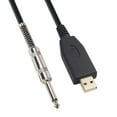 thumbnail image 1 of Bajo de guitarra a cable de conexión de enlace USB USB macho a cable mono de 6,35 mm de 1/4 de pulgada, 1 of 7