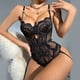 thumbnail image 5 of Gibobby Conjunto de lencería de encaje Ropa Interior Sexy con Cuello En V para Mujer, Lencería Sexy, Ropa Interior con Cordón Sin Espalda De Lencería(Negro, M), 5 of 5