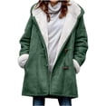 thumbnail image 1 of Chaqueta de invierno para mujer, larga, cálida, forrada, tallas grandes, de algodón, para mujer, chaqueta tipo parka, abrigo de otoño e invierno para mujer (L), 1 of 5