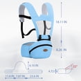thumbnail image 6 of Babyltrl 6-in-1 Baby Carrier with Hip Seat,Ergonomic Infant Carrier Backpack,Breathable Wrap Seat for Newborn Toddlers up to 44 lbs,Blue, 6 of 10
