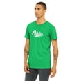 thumbnail image 2 of Daxton Adult Unisex Tshirt Ohio Script with Vertical on the Back, Kelly Green White, S, 2 of 3