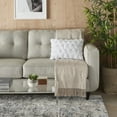 thumbnail image 3 of Mina Victory Life Styles Denim Roses Polyester Throw Pillow in White, 3 of 5