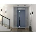 thumbnail image 5 of Front Exterior Prehung Steel Door / Cynex 6777 Grey / Top Exterior Window / Stainless Inserts Single Modern Painted-W36" x H80+16"-Left-hand Outswing, 5 of 5