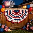 thumbnail image 5 of Miwamany Patriotic Pleated Fan Flag Banner,4th of July Decorations for Outdoor Porch & Railing, Red White & Blue Decor for 4th of July, Memorial Day, Independence Day Decorations, 5 of 6
