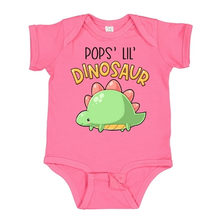 

Inktastic Pops Lil Dinosaur with Cute Stegosaurus Boys or Girls Baby Bodysuit