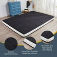 thumbnail image 6 of MAXYOYO 6" Extra Thick Japanese Floor Mattress Futon Mattress, Foldable Floor Mattress for Adults Floor Bed Guest Mattress Camping Mattress,Black,Queen, 6 of 11