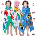thumbnail image 3 of Kids Bath Towels, Kids Towel Girls Boys Hooded Beach,Bathroom,Pool Swim Towels Large Size Ultra Absorbent Cute Dinosaur Full Vitality 100% Cotton Wearable Wrap for Child, 3 of 4