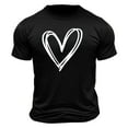 thumbnail image 4 of WRKEKC Mens Short Sleeve Casual Shirts Simple Valentine Print Round Neck Shirt for Stylish Everyday Wear, 4 of 4