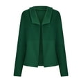 thumbnail image 4 of Lilgiuy Women's Top Cardigan Outwear Suit Coat Long Sleeve Coat Green，12（XXL） Winter Clothes for 2022, 4 of 5