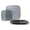 Belize Square in Black & Gold-50 Piece (25 Guest), variant on " Occasions 50 Plates Pack (25 Guests)-wedding Party Disposable Plastic Plate Set -25 X 10'' Dinner + 25 7'' Salad & Dessert (belize Square In Black)