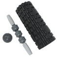 thumbnail image 4 of Juego de rodillos de masaje de espuma para relajar músculos huecos, portátil, para fitness, yoga, cintura, cuello y espalda, traje negro de cuatro piezas., 4 of 14