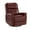 Burgundy, variant on Genuine Leather Swivel Rocker Recliner Chair Push Back Theater Armchair Nailhead Trims Home Bedroom Brown