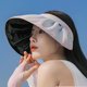thumbnail image 3 of Sombrero de protección solar con degradado de color arcoíris y circunferencia de 56-58 cm, sombrero de verano para mujer con protección ultravioleta, sombrero de concha vacía en la parte, 3 of 5