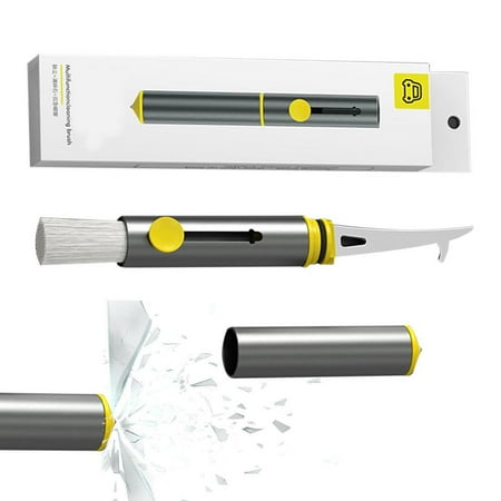 

Okefdwalm Car Vent Brush Retracted Car Vent Cleaning Brush with Safety Hammer Car Cleaning Brush New Automobile Air Conditioning Outlet Multi-function Cleaning Brush Cleaning biological