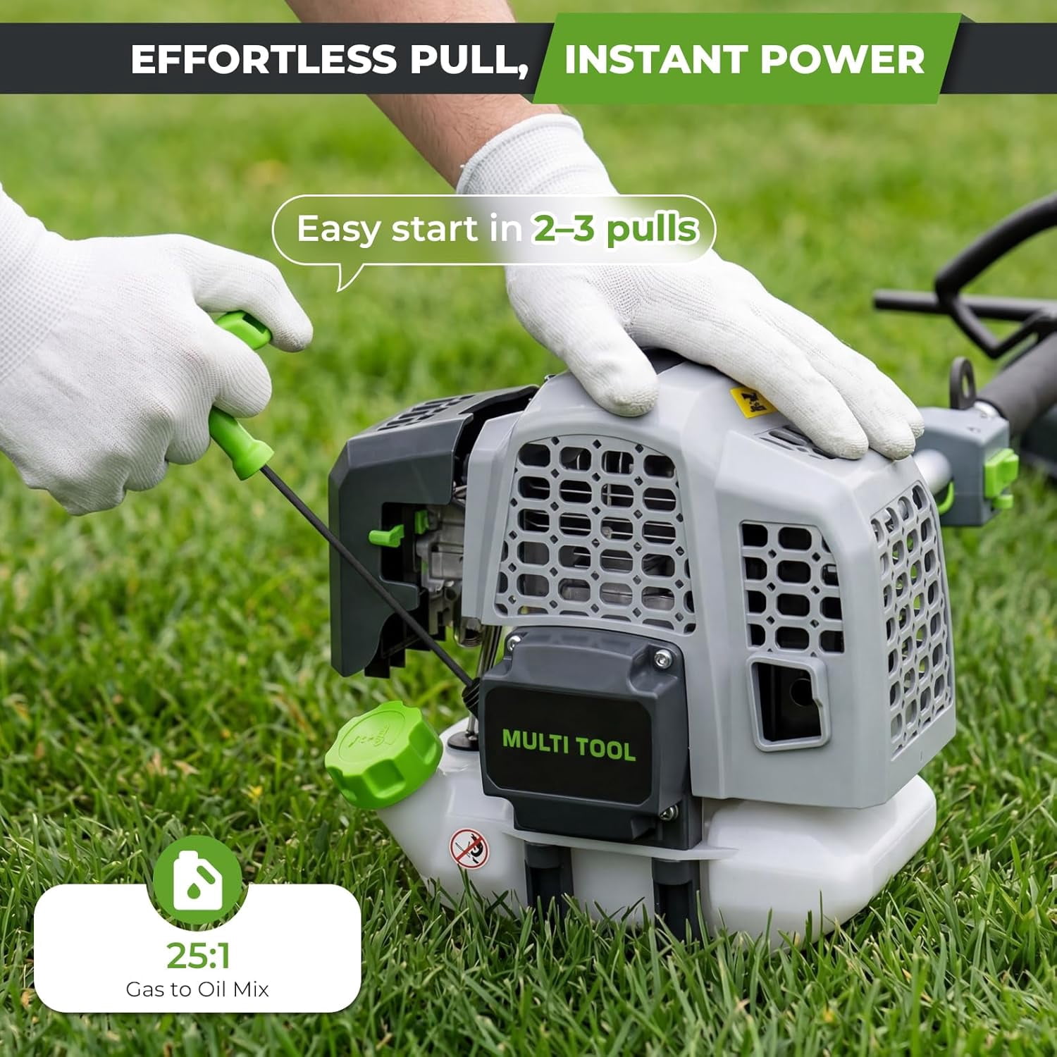 52CC 2-Stroke Gasoline-Powered Hedge Trimmer with 17-inch blades, a garden trimming tool for tree pruning and branch cutting.