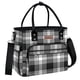 thumbnail image 1 of Lonchera MIYCOO para mujer, aislante, a cuadros, negra, 1 of 8