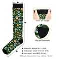 thumbnail image 3 of FORMRS Womens Knee High Socks Casual Long Thick Travel Daily Wear, 1 Pair, Flourish Flowers Pattern, 3 of 6