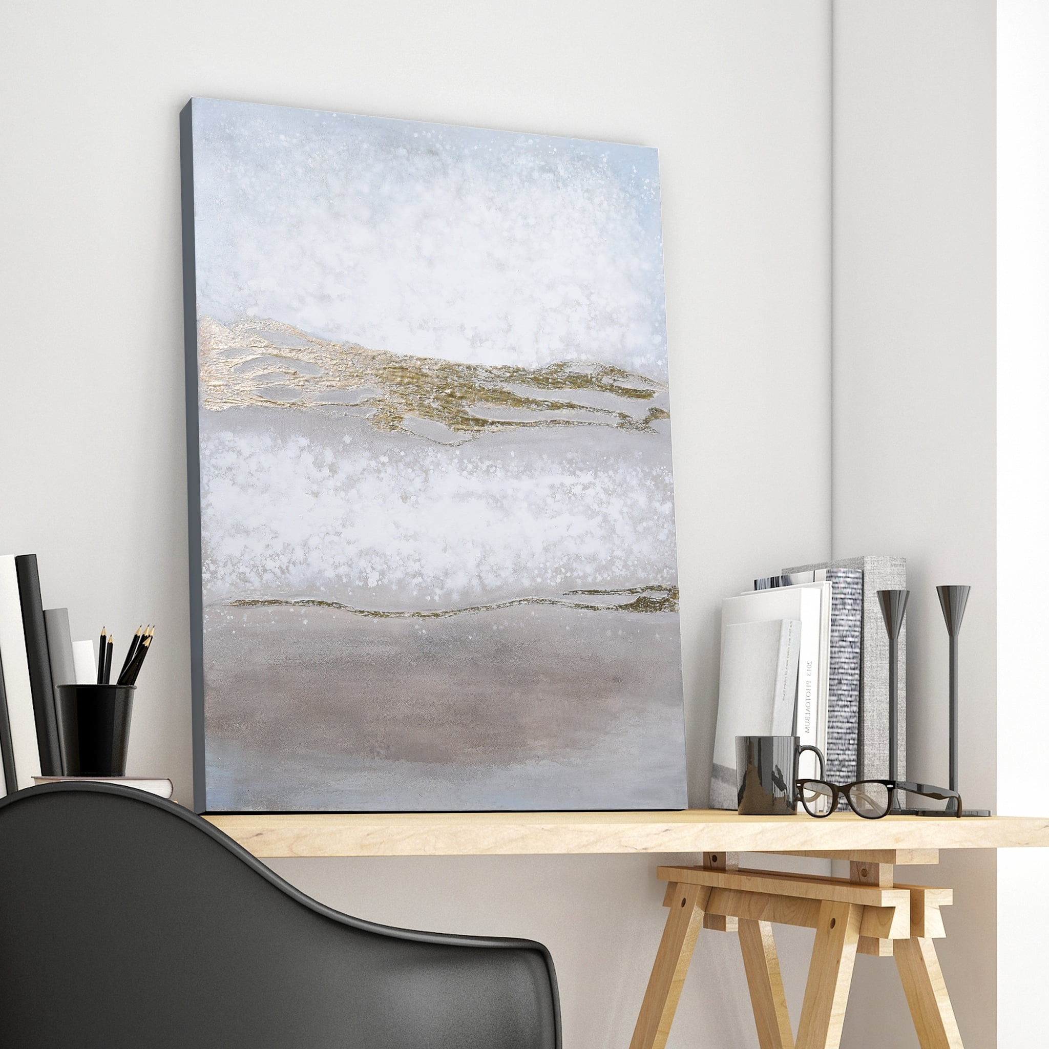 Empire Art Direct Golden Winter Textured Metallic Hand Painted Wall Art by Martin Edwards