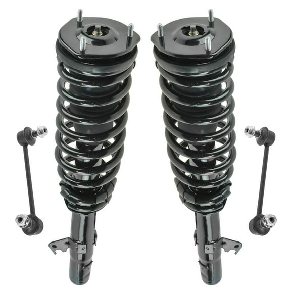 TRQ 4 Piece Suspension Kit Complete Strut & Spring Assemblies Sway Bar End Links SCA67246 Fits select: 2003-2008 MAZDA 6