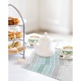 thumbnail image 4 of Aqua Ombre Stripes Kitchen Dish Towels for Drying Dishes Set of 4, Modern Abstract Stripes Aesthetic Waffle Weave Microfiber Hand Tea Bathroom Towels Quick Dry & Absorbent Towel 12x12, 4 of 7