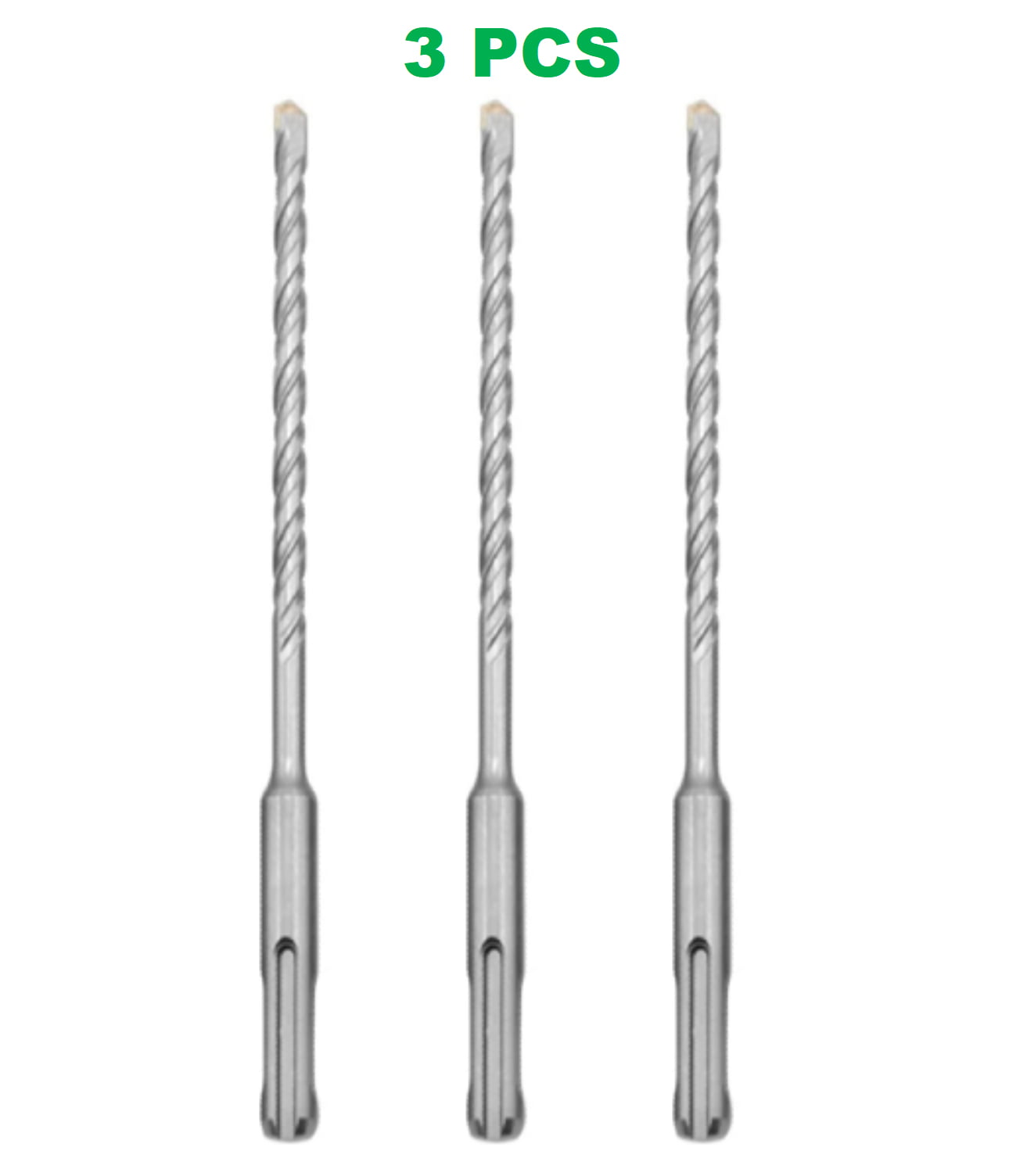 3Pcs 1/4"X8" SDS Plus Rotary Hammer Drill Bit Set Carbide Tip Masonry Concrete 