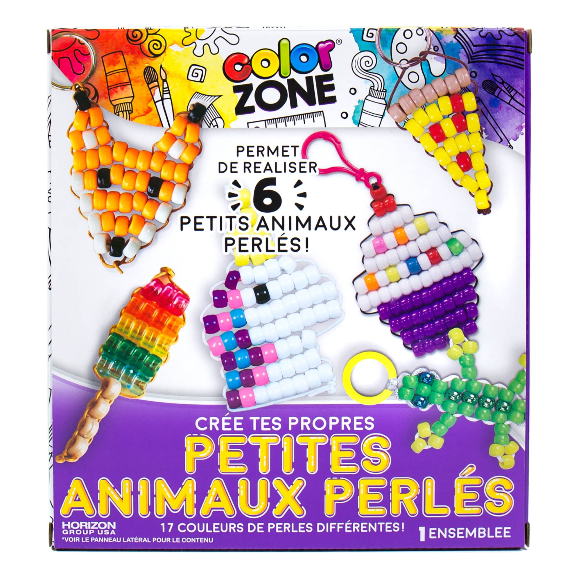 Color Zone Create Your Own Bead Pet Kit, 12 Pack