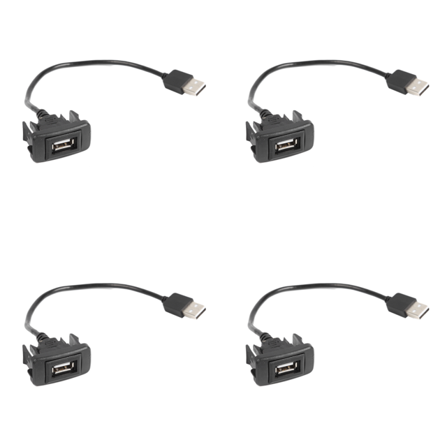 Cable de extensión de puerto USB adaptador de Panel de montaje empotrado 20 para tablero de coche para Toyota Vigo