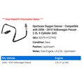thumbnail image 2 of Upstream Oxygen Sensor - Compatible with 2006 - 2010 Volkswagen Passat 2.0L 4-Cylinder GAS 2007 2008 2009, 2 of 2