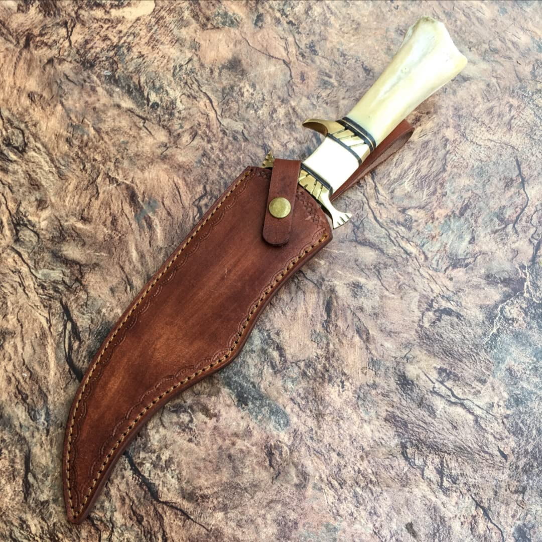 Poshland RG-44 Handmade Damascus Steel Hunting Knife - Gorgeous Handle